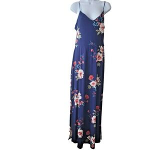 Fortune+ivy stitch fix women's alicia maxi knit dress size M floral navy
